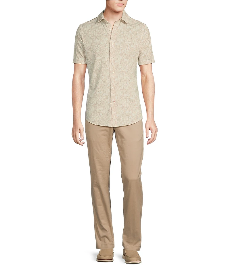 Cremieux Blue Label Cape Town Collection Floral Print Short Sleeve Knit Shirt