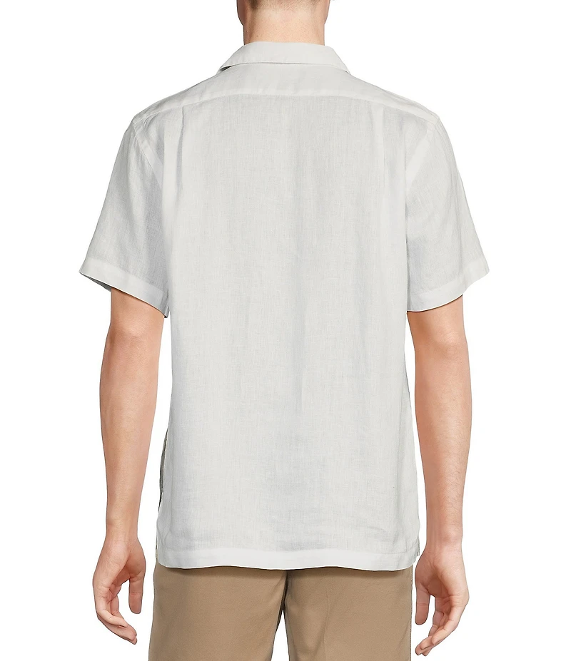 Cremieux Blue Label Cape Town Collection Landscape Print Short Sleeve Woven Camp Linen Shirt