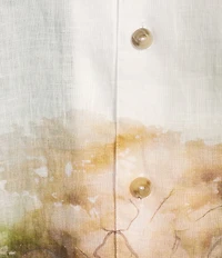 Cremieux Blue Label Cape Town Collection Landscape Print Short Sleeve Woven Camp Linen Shirt