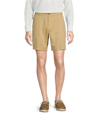 Cremieux Blue Label Cape Town Collection Linen Blend Solid 8#double; Inseam Shorts