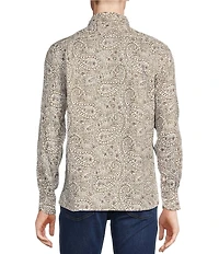 Cremieux Blue Label Cape Town Collection Paisley Print Long Sleeve Woven Linen Shirt