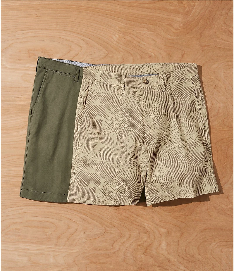 Cremieux Blue Label Cape Town Collection Palm Print 7#double; Inseam Shorts