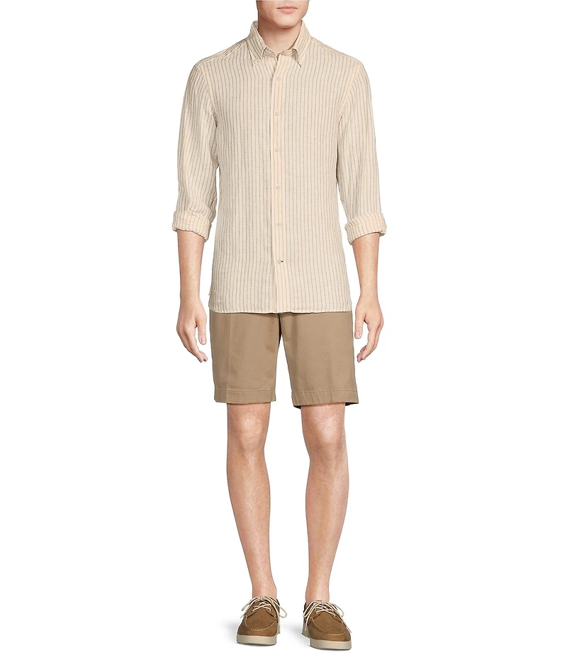 Cremieux Blue Label Cape Town Collection Stripe Long Sleeve Woven Linen Shirt