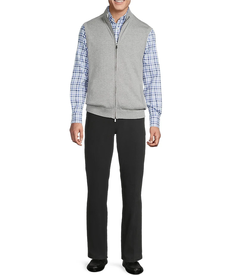 Cremieux Blue Label Cashmere Blend Full-Zip Mock Neck Sweater Vest