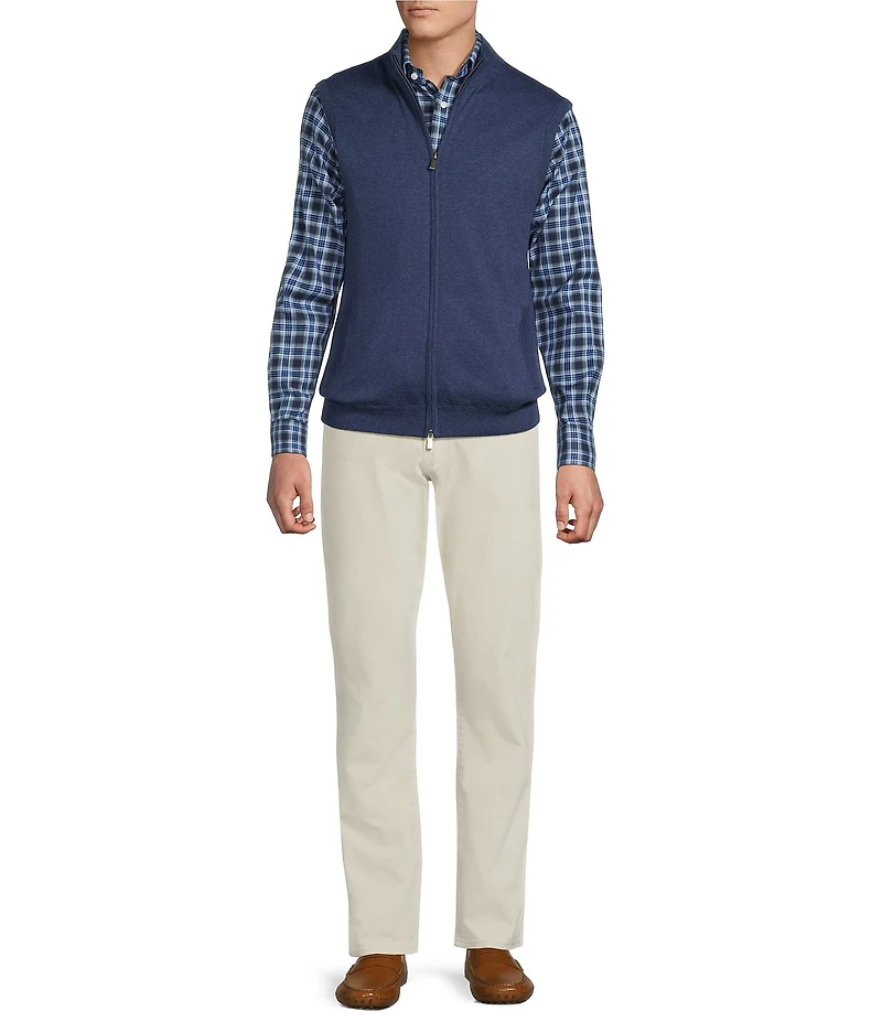 Cremieux Blue Label Cashmere Blend Full-Zip Mock Neck Sweater Vest