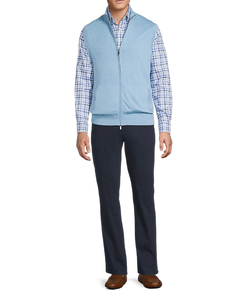 Cremieux Blue Label Cashmere Blend Full-Zip Mock Neck Sweater Vest