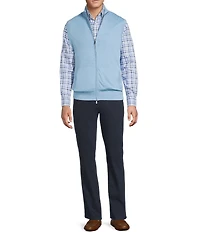 Cremieux Blue Label Cashmere Blend Full-Zip Mock Neck Sweater Vest