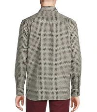 Cremieux Blue Label Chamonix Collection Medallion Print Long Sleeve Woven Shirt