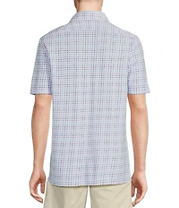 Cremieux Blue Label Check Knit Oxford Short Sleeve Woven Shirt