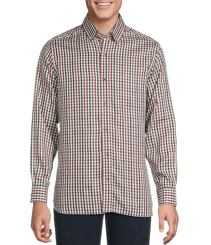 Cremieux Blue Label Check Twill Long Sleeve Woven Shirt
