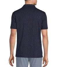 Cremieux Blue Label Circle Geometric Print Short Sleeve Polo Shirt