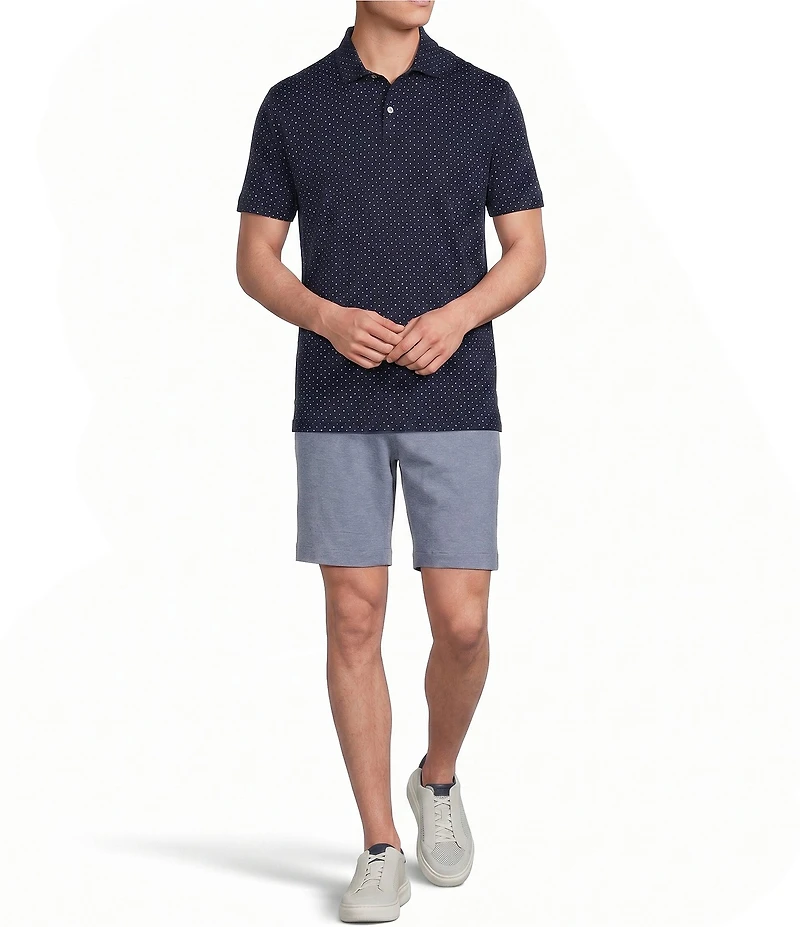 Cremieux Blue Label Circle Geometric Print Short Sleeve Polo Shirt