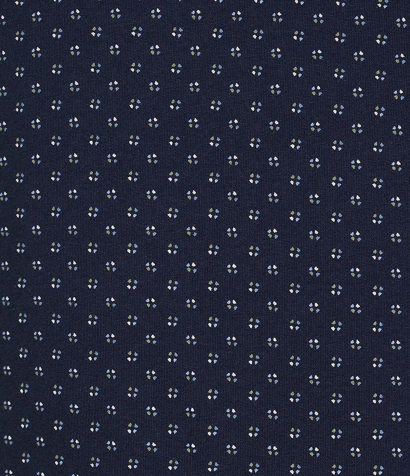 Cremieux Blue Label Circle Geometric Print Short Sleeve Polo Shirt