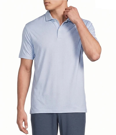 Cremieux Blue Label Circle Print Short Sleeve Polo Shirt