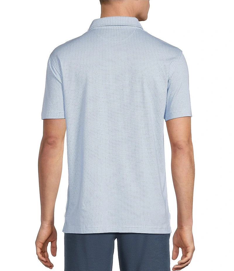 Cremieux Blue Label Circle Print Short Sleeve Polo Shirt