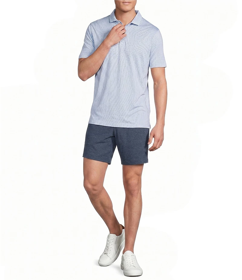 Cremieux Blue Label Circle Print Short Sleeve Polo Shirt