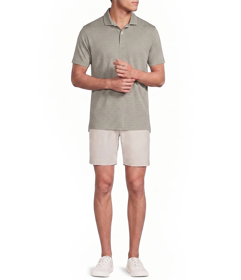 Cremieux Blue Label Circle Print Short Sleeve Polo Shirt