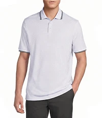 Cremieux Blue Label Classic Fit Pique Geo Dot Print Short Sleeve Polo Shirt