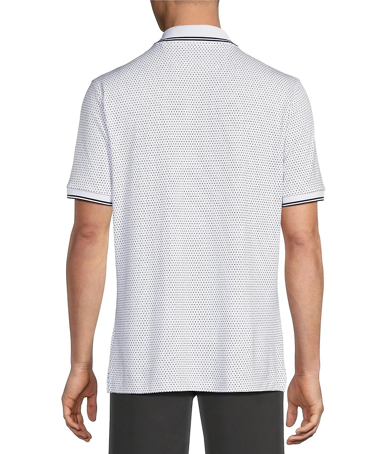 Cremieux Blue Label Classic Fit Pique Geo Dot Print Short Sleeve Polo Shirt
