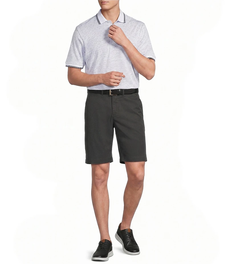 Cremieux Blue Label Classic Fit Pique Geo Dot Print Short Sleeve Polo Shirt