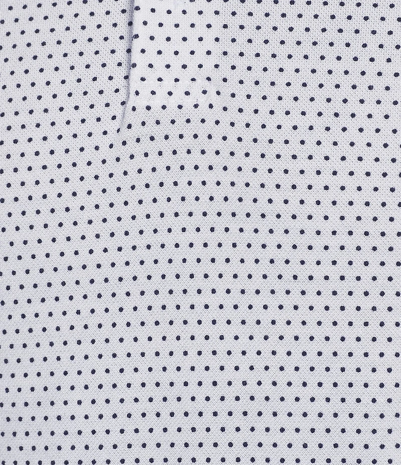 Cremieux Blue Label Classic Fit Pique Geo Dot Print Short Sleeve Polo Shirt