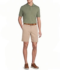 Cremieux Blue Label Classic Fit Pique Geo Print Short Sleeve Polo Shirt