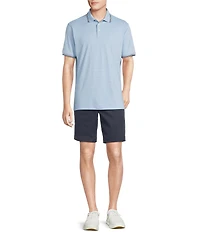 Cremieux Blue Label Classic Fit Pique Geo Printed Short Sleeve Polo Shirt