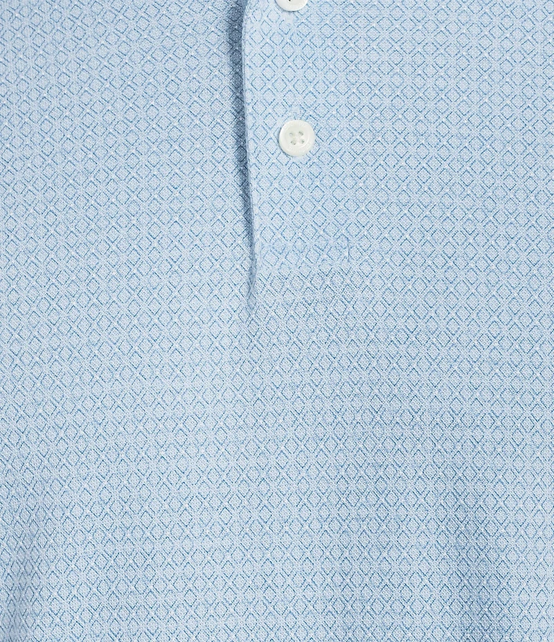 Cremieux Blue Label Classic Fit Pique Geo Printed Short Sleeve Polo Shirt