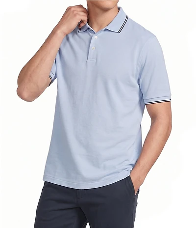 Cremieux Blue Label Classic Fit Solid Pique Short Sleeve Polo Shirt