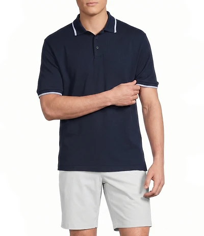 Cremieux Blue Label Classic Fit Solid Pique Short Sleeve Polo Shirt
