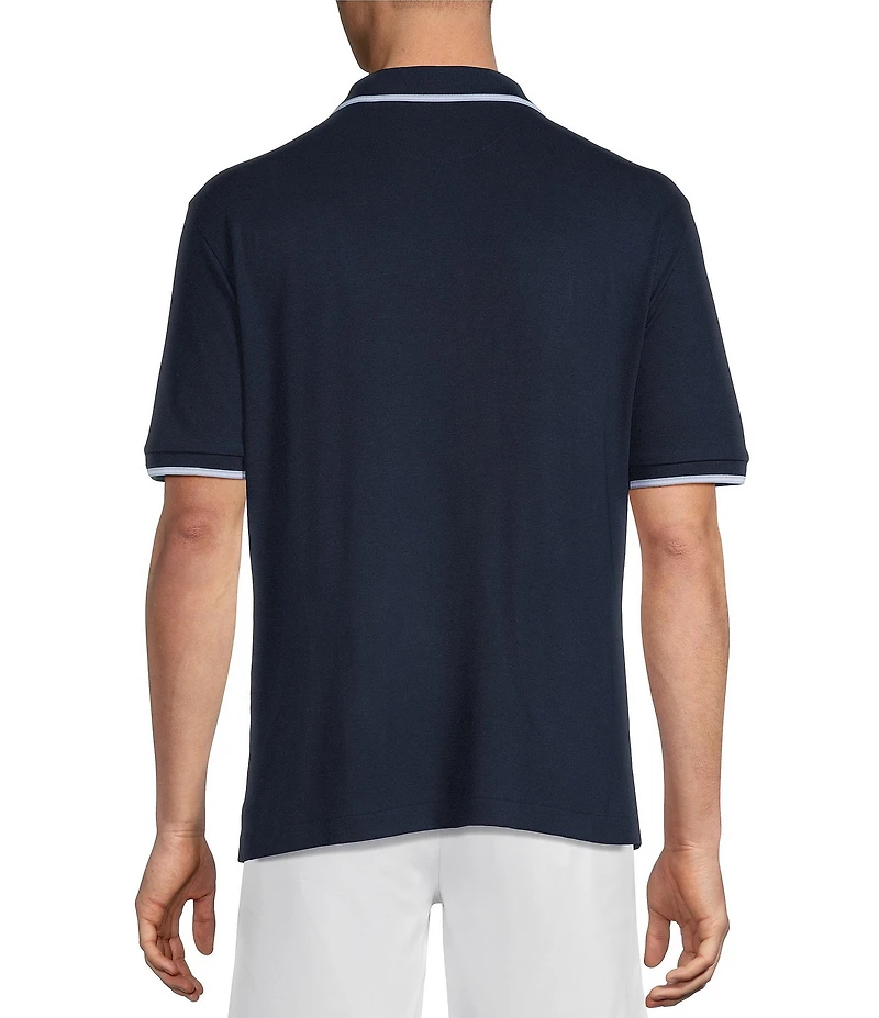 Cremieux Blue Label Classic Fit Solid Pique Short Sleeve Polo Shirt