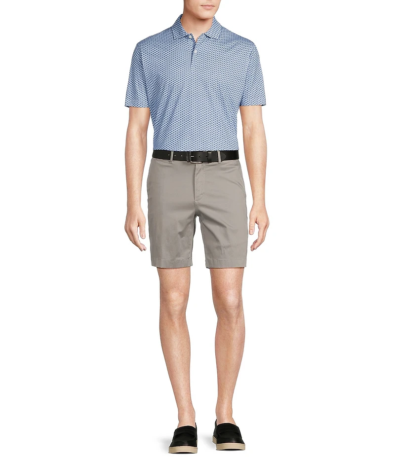 Cremieux Blue Label Classic Fit Stretch Jersey Geometric Print Short Sleeve Polo Shirt