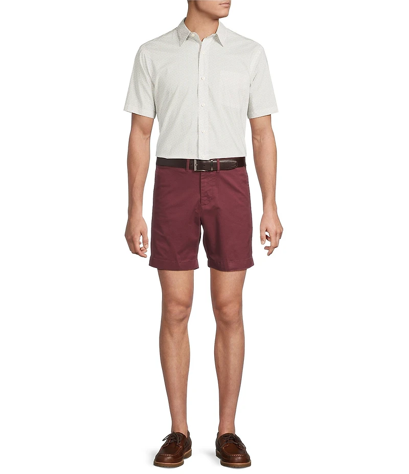 Cremieux Blue Label CMX Tailored Fit Flat Front Stretch 7#double; Inseam Shorts