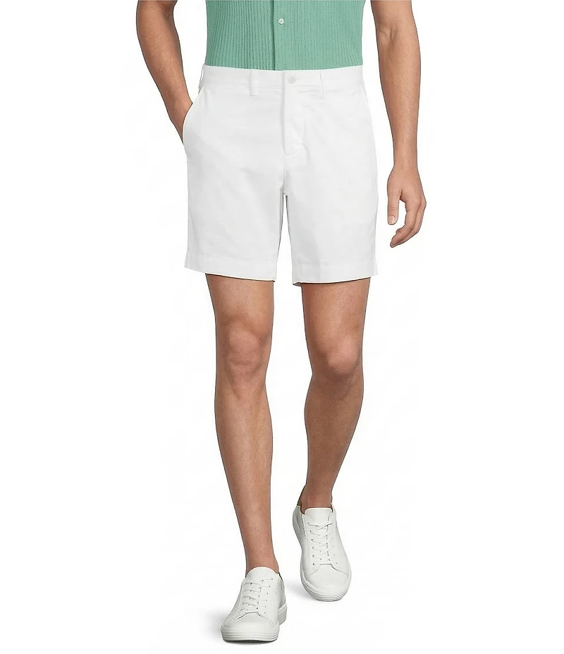 Cremieux Blue Label CMX Tailored Fit Flat Front Stretch 7#double; Inseam Shorts