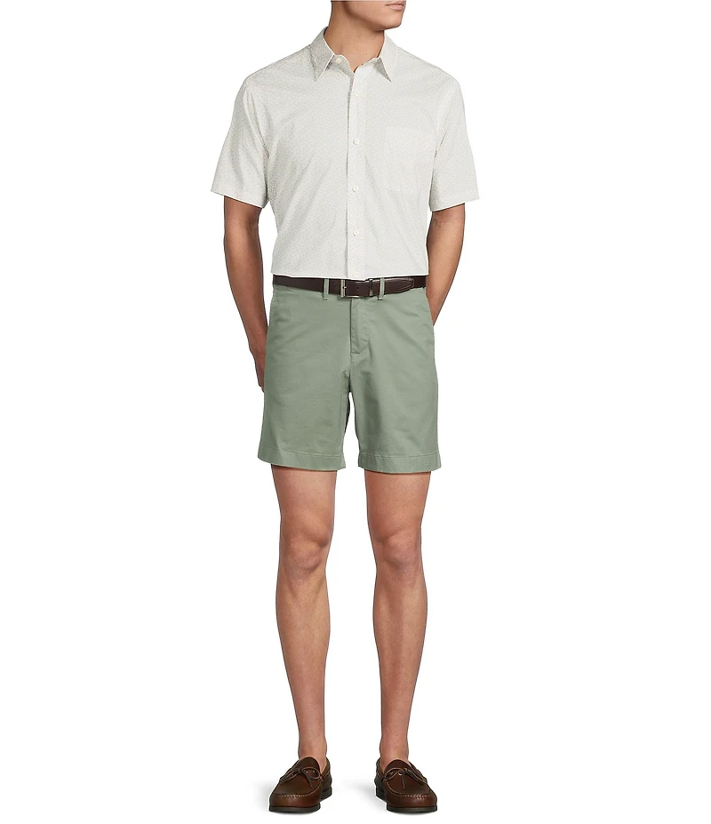 Cremieux Blue Label CMX Tailored Fit Flat Front Stretch 7#double; Inseam Shorts
