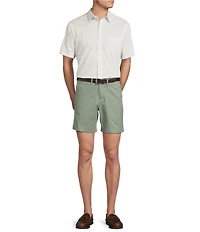 Cremieux Blue Label CMX Tailored Fit Flat Front Stretch 7#double; Inseam Shorts