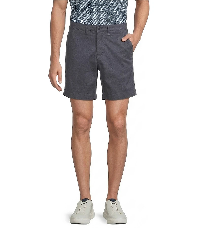 Cremieux Blue Label CMX Tailored Fit Flat Front Stretch 7#double; Inseam Shorts