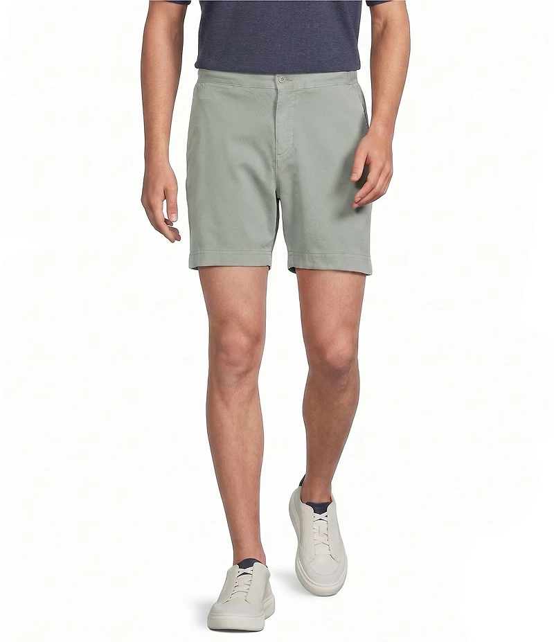 Cremieux Blue Label CMX Tailored Fit Flat Front Textured 6#double; Inseam Shorts