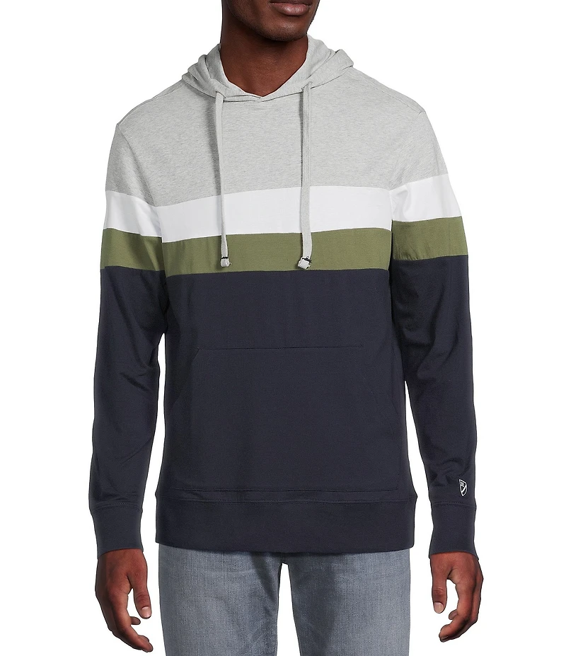 Cremieux Blue Label Color Block Long Sleeve Hoodie T-Shirt