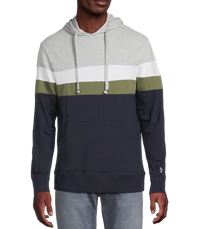 Cremieux Blue Label Color Block Long Sleeve Hoodie T-Shirt