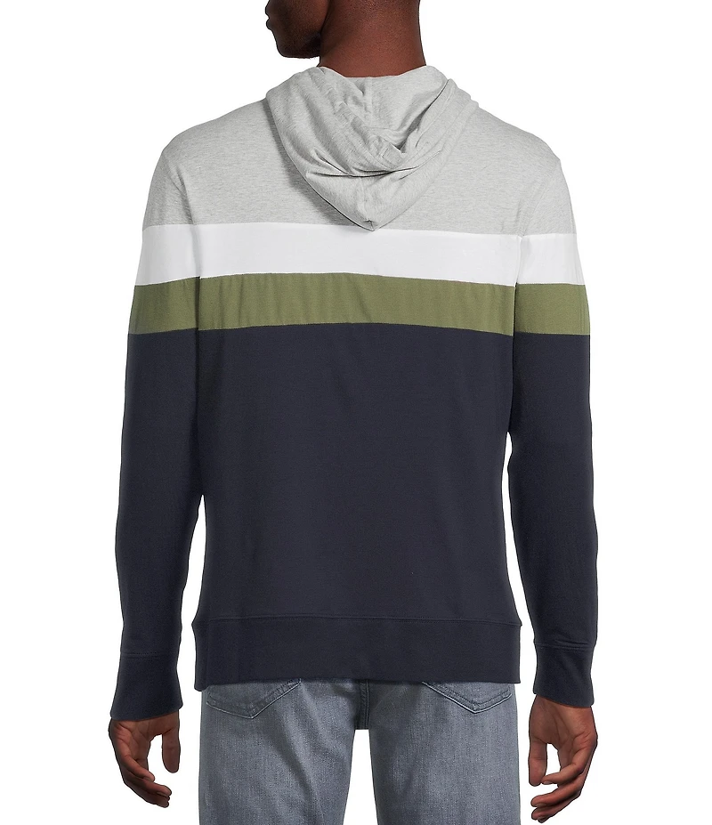 Cremieux Blue Label Color Block Long Sleeve Hoodie T-Shirt