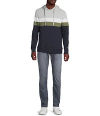Cremieux Blue Label Color Block Long Sleeve Hoodie T-Shirt