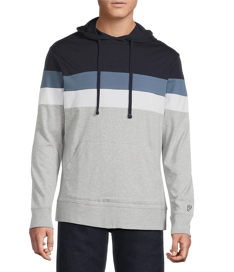 Cremieux Blue Label Color Block Long Sleeve Hoodie T-Shirt