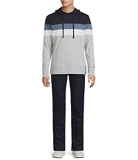 Cremieux Blue Label Color Block Long Sleeve Hoodie T-Shirt