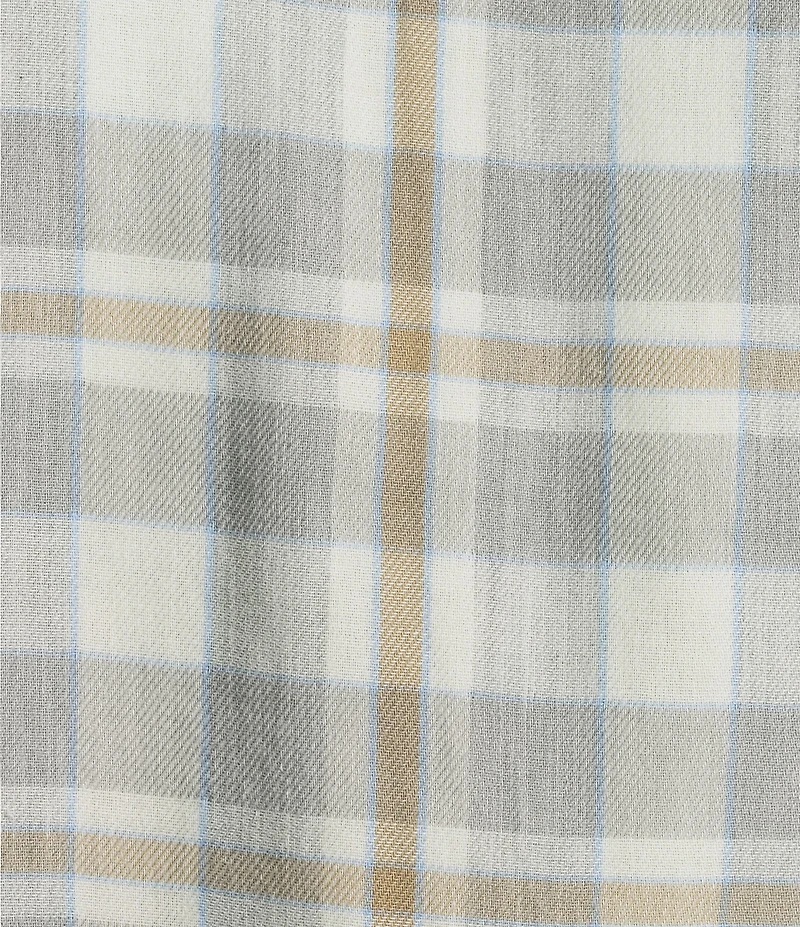 Cremieux Blue Label Cool Tone Plaid Long Sleeve Woven Shirt