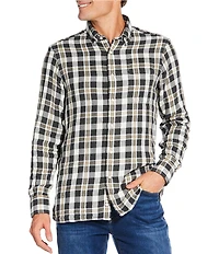 Cremieux Blue Label Cool Tone Plaid Long Sleeve Woven Shirt