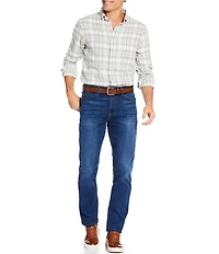 Cremieux Blue Label Cool Tone Plaid Long Sleeve Woven Shirt