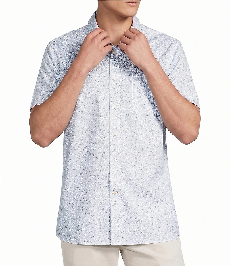 Cremieux Blue Label Daisey Floral Print Short Sleeve Woven Shirt