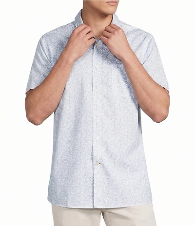 Cremieux Blue Label Daisey Floral Print Short Sleeve Woven Shirt