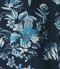 Cremieux Blue Label Dark Floral Print Short Sleeve Woven Camp Shirt
